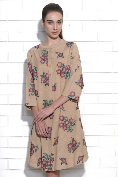 Brindleberry floral emboidery tunic dress